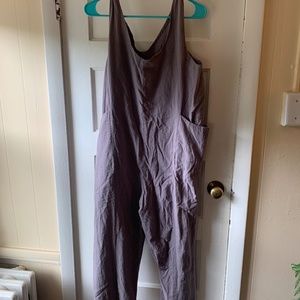 Linen Lavender Jumpsuit